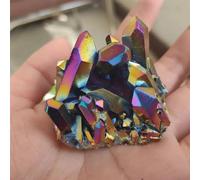 ZDVHOMCB Crystal Cluster Seven Rainbows Electroplating Rich and Colorful Quartz Stones Home Craft Decorations Ornaments