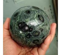 ZDVHOMCB Green Peacock Stone Crystal Ball Beautiful Home Decorative Balls Desk Ornaments (Size : 95-100mm)