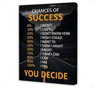 ZDVHOMCB Hustle Motivational Canvas - Grind and Success Quote Wall Decor for Startup Office, Coworking Space, or as a Gift for the Hard Worker Framed,16x24inch(40x60cm)