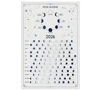 ZDVHOMCB Lunar Calendar 2026 Wall Art - Moon Phases, Eclipses & Tide Guide Poster, Celestial Decor for Gardeners, Stargazers, and Home Study Framed,08x12inch(20x30cm)