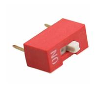 ZDVHOMCB Modulo Interruttore a Scorrimento da 10 Pezzi, 1 Bit, 2,54 mm, 1 Posizione, Passo Rosso