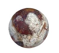 ZDVHOMCB Stone Mexican Agate Ore Ball Quartz Crystal Home Office Decoration Gift(Size:9-9.5cm)