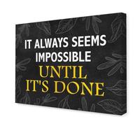 ZDVHOMCB The Power of Persistence Canvas - Encouraging Quote Art for Work from Home, Executive Suite, or Library to Inspire Breakthroughs Framed,16x24inch(40x60cm)