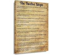 ZDVHOMCB The Twelve Step Tradition Poster - Anonymous Recovery Quotes, Vintage Typography Art for Mindfulness, Office, or Meeting Room Wall Unframed,08x12inch(20x30cm)