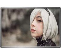 ZDVNEGM Eye 2b Nier Automata Cosplay Poster divertente metallo latta segni vintage decorazione per camera da letto seminterrato bar segni per casa bar parete uomo grotta 20,3 x 30,5 cm