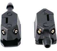 Zdwpan 2 /Elementi Ugelli tergicristalli universali per Parabrezza Ugelli per tergicristalli per Auto montati su Bracci da 8 mm e 9 mm Regolabili a 4 Vie Sostituzione Nera
