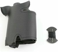 Zdwpan Cucito a mano in pelle nera Coprivolante per Golf 4 Passat B5 1996-2003 per Seat Leon 1999-2004 Polo DIY Traspirante e Antiscivolo Con fori