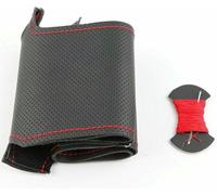 Zdwpan Cucito a mano in pelle nera Coprivolante per Nissan Qashqai J10 X-TRAIL NV200 2008-2012 Stile auto 2009-2012 DIY Traspirante e Antiscivolo Con fori