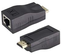 zdyCGTime 1080P Convertitore HDMI maschio a RJ45 femmina Adattatore Ethernet di rete 4k,Collegare extender HDMI,Extender HDTV per HDTV PS4 STB 4K 2K.(Nero/2pezzi)