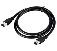 zdyCGTime 3.3 FT Cavo iLink da 6 pin a 6 pin Firewire DV maschio a maschio IEEE 1394 compatibile con PC, FireWire, SUN, Sony iLink e tutte le periferiche IEEE-1394b. (Nero)
