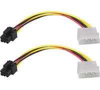 zdyCGTime Adattatore Cavo di Alimentazione per Scheda Grafica da Molex Maschio a 6Pin a PCI-E Maschio a 6Pin, Adattatore Grafico 4Pin da Molex a 6Pin PCI-E Express.(17cm/2Pezzi)