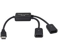 zdyCGTime Adattatore hub OTG di tipo-c,hub Tipo-c2.0 maschio a 2 USB2.0 femmina OTG 1to2 Y splitter,adatto per telefoni cellulari OTG,laptop,tablet,dischi U e altri dispositivi.(20cm/1Pezzo)