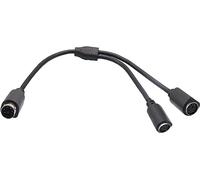 zdyCGTime Adattatore Mini DIN a 6 pin PS 1 splitter maschio a 2 femmina per cavo prolunga altoparlante mouse/tastiera, 1maschio a 2 femmina Y PS/1 (M) a PS/2 (F) (30 cm/1 Piede-6ago)