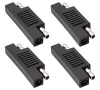 zdyCGTime Adattatore Spina SAE a SAE,Cavo di Prolunga a Scollegamento Rapido,Caricabatterie da Pannello Solare SAE da Maschio a Maschio Connettori Adattatore.(Nero/4 pezzi)