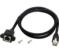 zdyCGTime CAT6 RJ45 maschio a femmina vite panel Mount Ethernet LAN prolunga cavo di rete 1 m