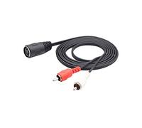zdyCGTime Cavi MIDI DIN da 7 pin a 2 RCA Prolunga,Doppio RCA Maschio a 7 pin DIN Femmina cavi adattatore audio,Compatibile con per sistemi Bang & Olufsen, Naim, Quad.Stereo.(1,5 M)