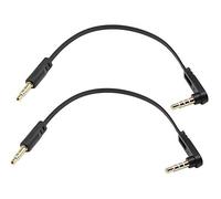 zdyCGTime Cavo audio da 3.5 mm, (2 pezzi) 4 poli a 3 poli cavo, prolunga da maschio a maschio 3.5mm audio ausiliario AUX jack stereo 3.5 mm esteso adapter-0.5 piedi