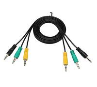 zdyCGTime Cavo audio da 3.5 mm, 3 a 3 3.5 mm jack maschio a maschio audio stereo AUX cavo per altoparlanti 5.1 canali Logitech computer (1,5 m/1.5 m)