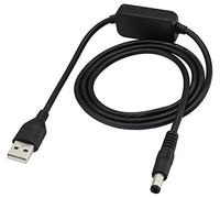 zdyCGTime Cavo Booster da USB2.0 Maschio a DC5.5 * 2.1mm Maschio,convertitore di Tensione Boost da USB 5V a 12V,Adatto per Router, lampade da Tavolo, Mini Altoparlanti, ventole USB.(1M/1Pezzo)