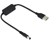 zdyCGTime Cavo booster da USB2.0 maschio a DC5.5 * 2.1mm maschio,Trasformatore DC con interruttore, usb 9v/5v,Adatto per tastiere,router,mini monitor LCD,ventole USB,ecc.(0,3M/1Pezzo)