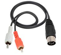 zdyCGTime Cavo da DIN a RCA a 7 pin Prolunga,2 RCA maschio da a 7 pin maschio Linea audio prolunga,Compatibile con Bang & Olufsen B & O, Naim, Quad. Sistema stereo.(0,5 m / 1,6 piede)