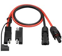 zdyCGTime Cavo di prolunga Solare Maschio Femmina a SAE con Coperchio Antipolvere Cavo di prolunga Fotovoltaico Spina in rame puro 10AWG Inverter fotovoltaico per connettori solari RV.(60cm)