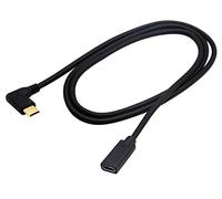 ZdyCGTime, cavo di prolunga tipo C 3.1, 90 gradi, USB 3.1 tipo C maschio a maschio Gen 2, cavo di prolunga, supporta ricarica, dati, audio, video, per MacBook Pro 2017 (20 cm) M/F 1M