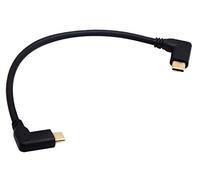 zdyCGTime Cavo di prolunga Tipo c 3.1 da 90 Gradi Cavo di prolunga connettore USB 3.1 Tipo C da Maschio a Maschio Gen 2 (10 Gbps), Supporto per Cavo Dati, Audio, Video, (20 cm, M/M)