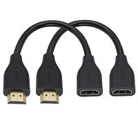 zdyCGTime Cavo mini HDMI ad alta velocità 1080P 4k,Cavo da mini HDMI maschio a HDMI femmina,Compatibile con fotocamere Fuji,videocamere e altri dispositivi di interfaccia mini HDMI.(15cm/2pezzo)