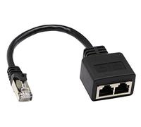 zdyCGTime Cavo sdoppiatore di rete RJ45,1 connettore Sdoppiatore di Rete RJ45 Maschio a 2 Femmina,LAN,Adatto per Super Categoria 5 Ethernet,Categoria 6 Ethernet.(23cm/1Pezzo)