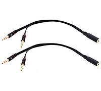 zdyCGTime, cavo splitter audio a Y da 3,5 mm a 3 poli,da AUX Femmina a 2 x 3,5 mm maschio cavo splitter a Y per cuffie, adattatore splitter per smartphone, tablet, MP3.(20 cm)