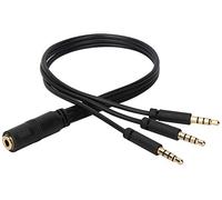 zdyCGTime Cavo splitter per cuffie audio da 3,5 mm,1 auricolare da 3,5 mm femmina a 3 maschio da 3,5 mm e splitter adattatore audio stereo,Adatto per smartphone con altoparlante.(30cm)