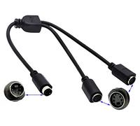 zdyCGTime cavo splitter S-Video 4 pin Mini DIN Y a 4 pin Mini DIN S-Video maschio a 2 femmine, cavo adattatore di prolunga per cavo SVHS/S-Video (28 cm)