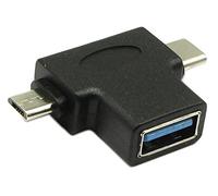 zdyCGTime Cavo tipo C + adattatore micro USB,3 in 1 con micro USB tipo C connettore OTG adattatore,Compatibile con laptop, telefoni cellulari, tablet,altoparlanti e altri dispositivi(nero).