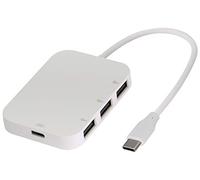 zdyCGTime Hub di tipo C da 1 a 3,Porta da maschio di tipo C a 3USB + hub femmina di tipo c,Adatto per dispositivi di interfaccia USB per leggere disco U,mouse,tastiera,stampante,ecc.(24 cm/bianco)