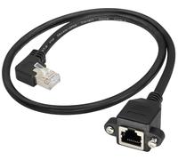 zdyCGTime RJ45 Gigabit a Banda Larga Cat6 Cavo di prolunga per cavo di Rete ad,Cavo Ethernet RJ45 da 90 gradi ad angolo Retto Maschio-Femmina Per Router,Set-top box,ecc.(Sinistra/0,6m)