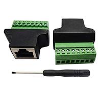 zdyCGTime RJ45 Spina Femmina a 8P 8C Bullone Femmina Terminali a Vite Rete Rete Ethernet Spina Cavo per CCTV AV UTP DVR Cat5 Cat5e Cat6 Cat7 Accoppiatore in Linea 300 V 8 A (2 Pezzi/F)