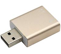 zdyCGTime Scheda audio stereo USB 5.1,adattatore per scheda audio 3D da USB2.0 maschio a femmina da 3,5mm, con porte audio e microfono da 3,5mm,compatibile con Windows,Mac,PC e laptop.(1pezzo/oro)