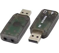 zdyCGTime Scheda audio stereo USB 5.1 esterna,Adattatore audio virtuale a 5.1 canali da USB 2.0 a 3D,Compatibile con Windows e Mac, PC, Notebook.Plug and play.(2 pezzi/nero)