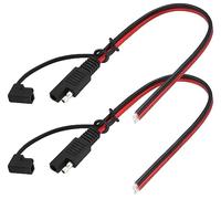 zdyCGTime Spina SAE 14AWG per pannello solare,cavo di prolunga per connettore a spina singola SAE 12V a 2 pin con cappuccio Antipolvere,Adatto per Motocicli,Automobili,Trattori, ecc.(30cm-2Pack)