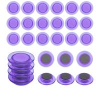 ZDZBLX Calamite Frigorifero Calamite Potenti, 28 Pezzi Magneti Calamite Piccole Magnete Potente, Calamite per Lavagna Magnetica Calamita Frigo Mini Calamite Rotonde, per Bacheca,Frigo,Ufficio (Viola)