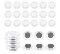 ZDZBLX Calamite Frigorifero Calamite Potenti, 28 Pezzi Magneti Calamite Piccole Magnete Potente, Calamite per Lavagna Magnetica Calamita Frigo Mini Calamite Rotonde, per Bacheca,Frigo,Ufficio (Bianco)