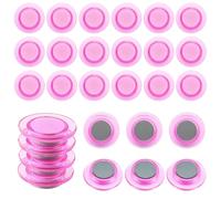 ZDZBLX Calamite Frigorifero Calamite Potenti, 28 Pezzi Magneti Calamite Piccole Magnete Potente, Calamite per Lavagna Magnetica Calamita Frigo Mini Calamite Rotonde, per Bacheca,Frigo,Ufficio (Rosa)