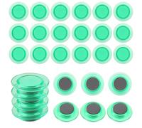 ZDZBLX Calamite Potenti, 28 Pezzi Magneti Rotondi, Calamite per Lavagna Magnetica, Frigo, Ufficio (Verde)