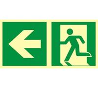 ZE-02 Direzione verso l'uscita della via di evacuazione a sinistra LIBRES...