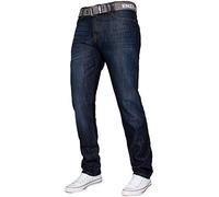 Ze ENZO Ez399 Jeans Firmati Pantaloni in Denim dalla vestibilità Regolare, Grande Re Alto per Uomo Indaco 48W / 30L