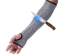 ZEACCT 1 Pezzi di Maniche Antitaglio con Foro per il Pollice, Maniche Antitaglio di Sicurezza, Manicotto di Protezione per il Braccio con Spazio per il Pollice, Maniche Antitaglio Termiche in Maglia