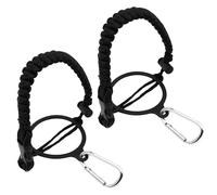 ZEACCT 2 Pezzi Cinghia per Manico per Bottiglia d'Acqua in Paracord, Portaborraccia con Cordino per Bottiglia D'acqua, con Anello di Sicurezza e Moschettone, per Borraccia Idro