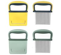 ZEACCT 2 Pezzi Coltello Professionale per Chips Ondulate e Verdure-Lama in Acciaio Inox per Preparare Patatine Fatte in Casa, Fette di Cetriolo e Antipasti Croccanti