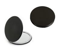 ZEACCT 2 Pezzi Specchio Compatto, Mini Specchio Cosmetico Rotondo Piccolo, Specchio Portatile Rotondo Bidirezionale, per Tasca, Borsa O Borsetta, Piccolo Specchio Portatile - Nero
